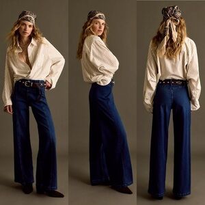Free People We The Free Libre Wide Leg Jeans Lock And Key 25